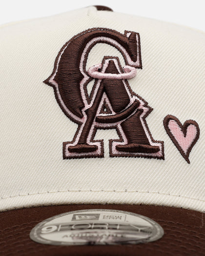 New Era Los Angeles Angels 'Pink Satin Pink Hearts Walnut' 9FORTY A-Frame Snapback Chrome/Walnut