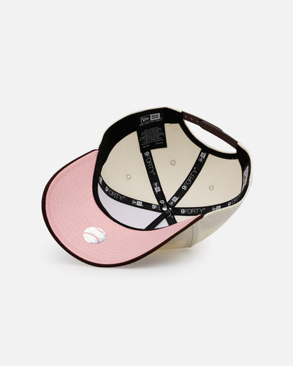 New Era Los Angeles Angels 'Pink Satin Pink Hearts Walnut' 9FORTY A-Frame Snapback Chrome/Walnut