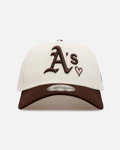 New Era Oakland Athletics 'Pink Satin Pink Hearts Walnut' 9FORTY A-Frame Snapback Chrome/Walnut