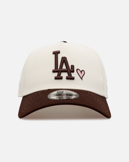 New Era Los Angeles Dodgers 'Pink Satin Pink Hearts Walnut' 9FORTY A-Frame Snapback Chrome/Walnut