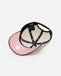 New Era Los Angeles Dodgers 'Pink Satin Pink Hearts Walnut' 9FORTY A-Frame Snapback Chrome/Walnut