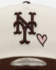 New Era New York Mets 'Pink Satin Pink Hearts Walnut' 9FORTY A-Frame Snapback Chrome/Walnut