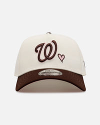 New Era Washington Nationals 'Pink Satin Pink Hearts Walnut' 9FORTY A-Frame Snapback Chrome/Walnut