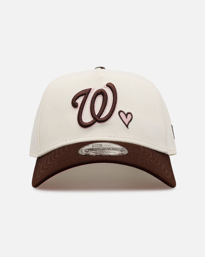 New Era Washington Nationals 'Pink Satin Pink Hearts Walnut' 9FORTY A-Frame Snapback Chrome/Walnut