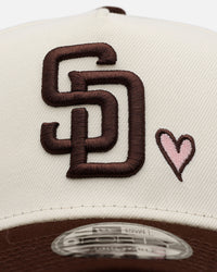 New Era San Diego Padres 'Pink Satin Pink Hearts Walnut' 9FORTY A-Frame Snapback Chrome/Walnut