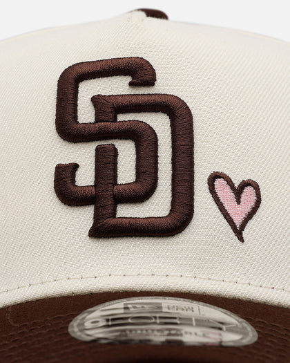 New Era San Diego Padres 'Pink Satin Pink Hearts Walnut' 9FORTY A-Frame Snapback Chrome/Walnut