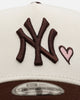 New Era New York Yankees 'Pink Satin Pink Hearts Walnut' 9FORTY A-Frame Snapback Chrome/Walnut