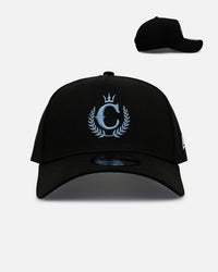 New Era X Culture Kings 'Black & Sky Blue' 9FORTY A-Frame Snapback Black/Sky Blue