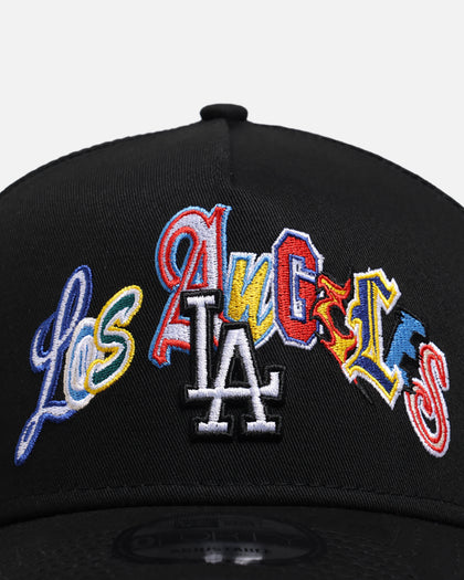 New Era Los Angeles Dodgers 'Multi Letter' 9FORTY A-Frame Snapback Black