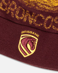 New Era Brisbane Broncos 'NRL Ombre Marle' Knitted Beanie Official Team Colour
