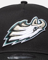 New Era Philadelphia Eagles 'Upside Down Logo' 9FORTY A-Frame Snapback Black/Official Team Color