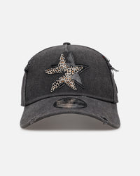 New Era Houston Astros 'Patent Leather' 9FORTY A-Frame Strapback Washed Black