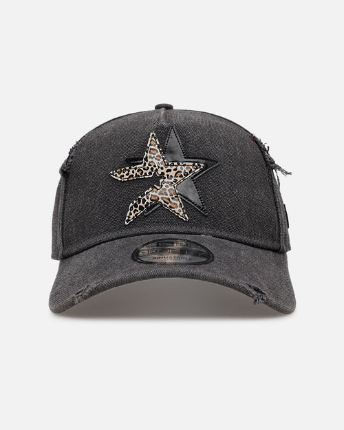 New Era Houston Astros 'Patent Leather' 9FORTY A-Frame Strapback Washed Black