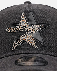 New Era Houston Astros 'Patent Leather' 9FORTY A-Frame Strapback Washed Black