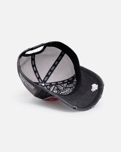 Von Dutch Distressed Old Originals Trucker Snapback Black/Grey