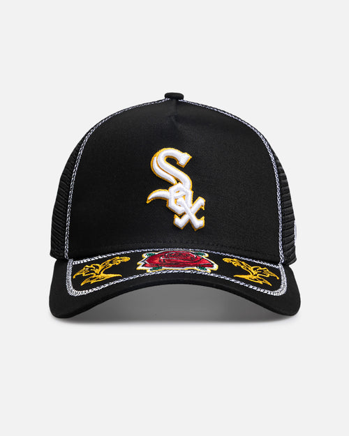 New Era Chicago White Sox 'Rose Visor' 9FORTY A-Frame Trucker Snapback Black/Rose
