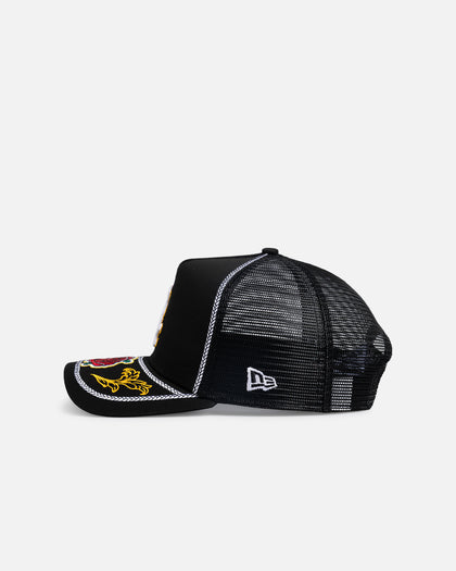 New Era Chicago White Sox 'Rose Visor' 9FORTY A-Frame Trucker Snapback Black/Rose