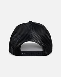 New Era Los Angeles Dodgers 'Rose Visor' 9FORTY A-Frame Trucker Snapback Black/Rose