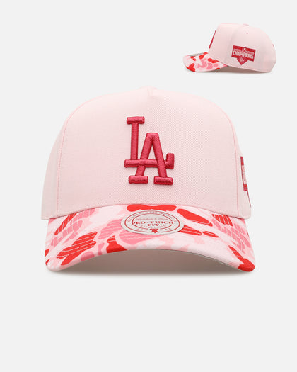 Mitchell & Ness Los Angeles Dodgers 'Pink Camo' Pro Pinch Snapback Pink