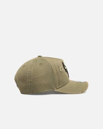 New Era Chicago Bulls 'Distressed Olive' 9FORTY A-Frame Snapback Olive