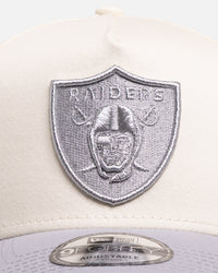New Era Las Vegas Raiders 'Chrome Grey' 9FORTY A-Frame Snapback White/Silver