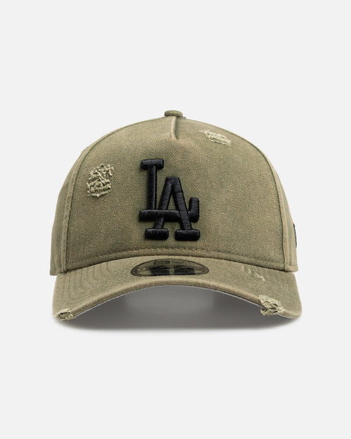 New Era Los Angeles Dodgers 'Distressed Olive' 9FORTY A-Frame Snapback Olive