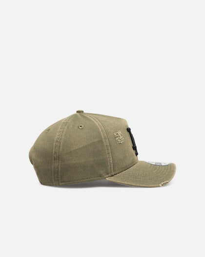 New Era Los Angeles Dodgers 'Distressed Olive' 9FORTY A-Frame Snapback Olive