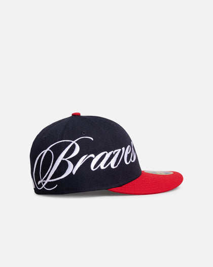 New Era Atlanta Braves 'MLB Side Script' 59FIFTY Fitted Navy
