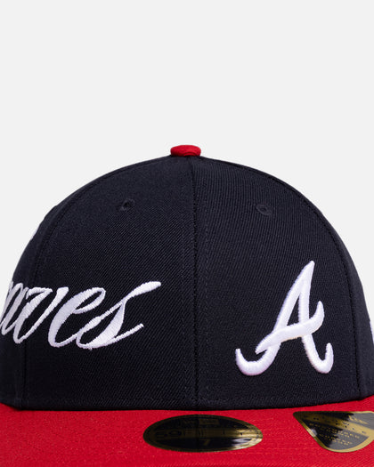 New Era Atlanta Braves 'MLB Side Script' 59FIFTY Fitted Navy