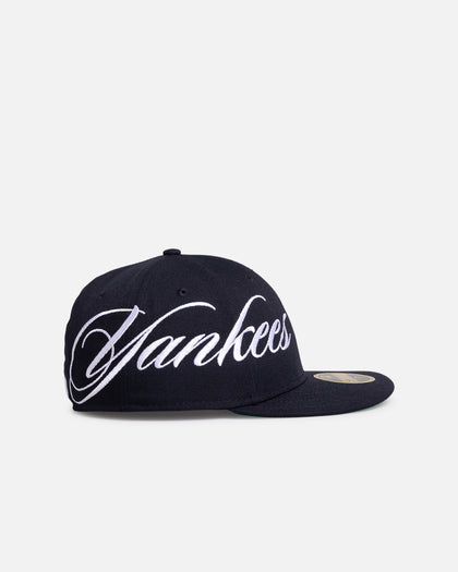 New Era New York Yankees 'MLB Side Script 59FIFTY Fitted Navy
