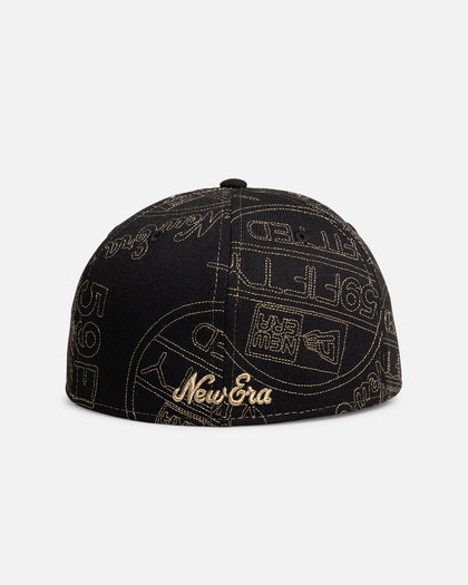 New Era New Era 'Sticker AOP' 59FIFTY Fitted Black
