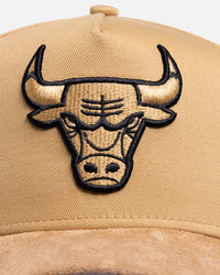 New Era Chicago Bulls 'Suede Visor' 9FORTY A-Frame Snapback Bronze