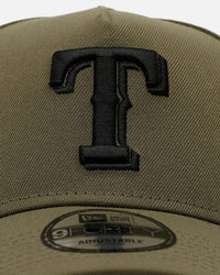 New Era Texas Rangers 'Easy Olive' 9FORTY A-Frame Snapback Olive