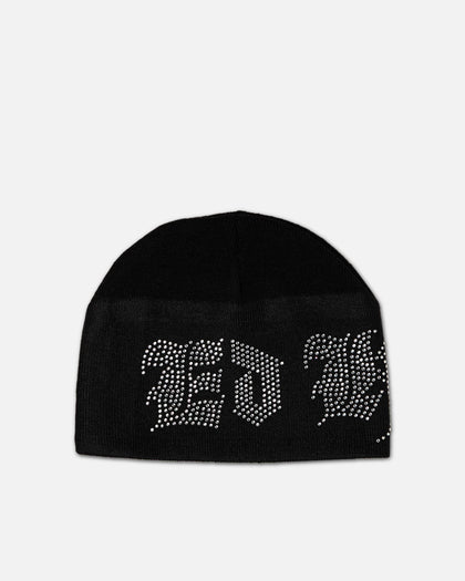 Ed Hardy Rhinestone Beanie Black