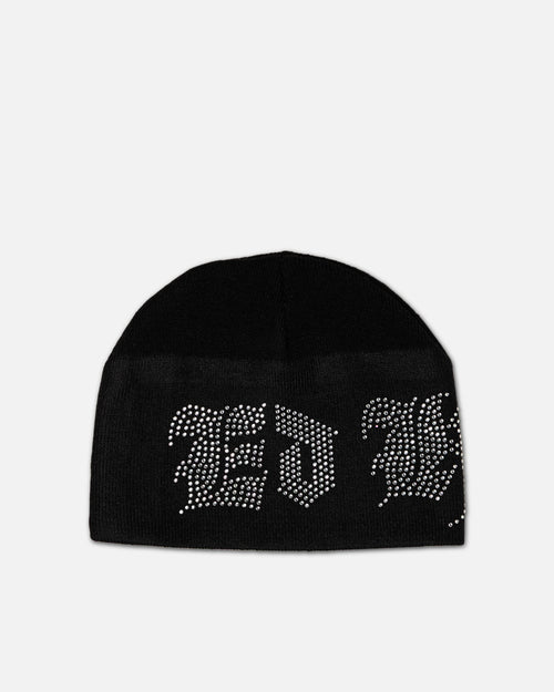 Ed Hardy Rhinestone Beanie Black