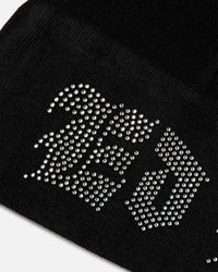 Ed Hardy Rhinestone Beanie Black