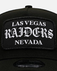 New Era Las Vegas Raiders 'Gothic Patch' 9FORTY A-Frame Snapback Black