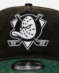 New Era Anaheim Ducks 'Washed Green 2.0' 9FORTY A-Frame Snapback Black/Green