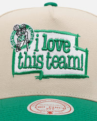 Mitchell & Ness Boston Celtics 'Love' Pro Pinch Snapback OTC