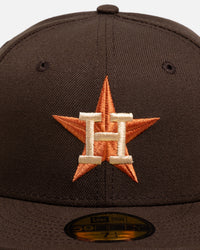 New Era Houston Astros 'Walnut' 59FIFTY Fitted Dark Brown