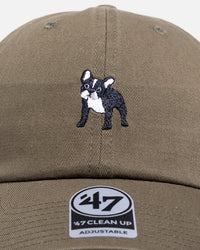 47 Brand French Bulldog Icon 47 Clean Up Strapback Green