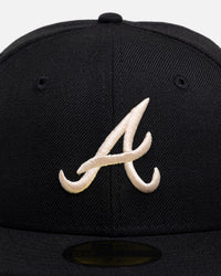 New Era Atlanta Braves 'Wool' 59FIFTY Fitted Black