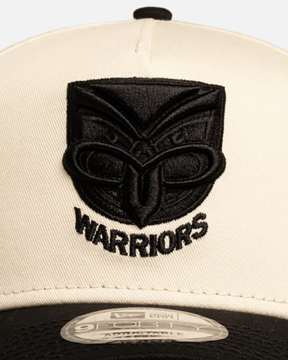 New Era New Zealand Warriors 'Chrome Black' 9FORTY A-Frame Snapback White/Black