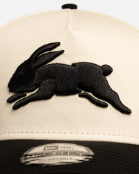 New Era South Sydney Rabbitohs 'Chrome Black' 9FORTY A-Frame Snapback White/Black