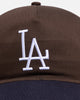 New Era Los Angeles Dodgers 'Walnut Navy' 9FORTY A-Frame Snapback Brown/Blue