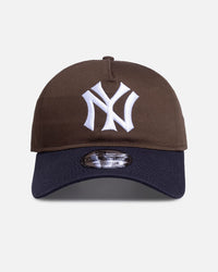 New Era New York Yankees 'Walnut Navy' 9FORTY A-Frame Unstructured Snapback Brown/Blue