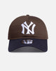 New Era New York Yankees 'Walnut Navy' 9FORTY A-Frame Unstructured Snapback Brown/Blue