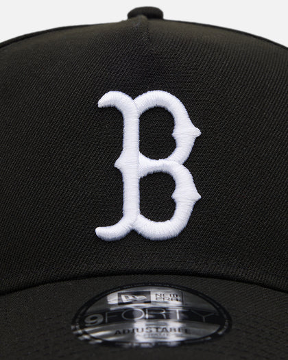 New Era Boston Red Sox 'Black' 9FORTY A-Frame Snapback Black/White