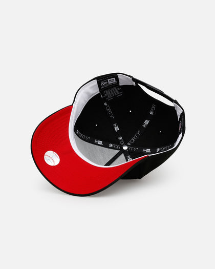 New Era Cincinnati Reds 'Easy Black And Scarlet' 9FORTY A-Frame Snapback Black/Scarlet