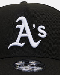 New Era Oakland Athletics 'Black' 9FORTY A-Frame Snapback Black/White